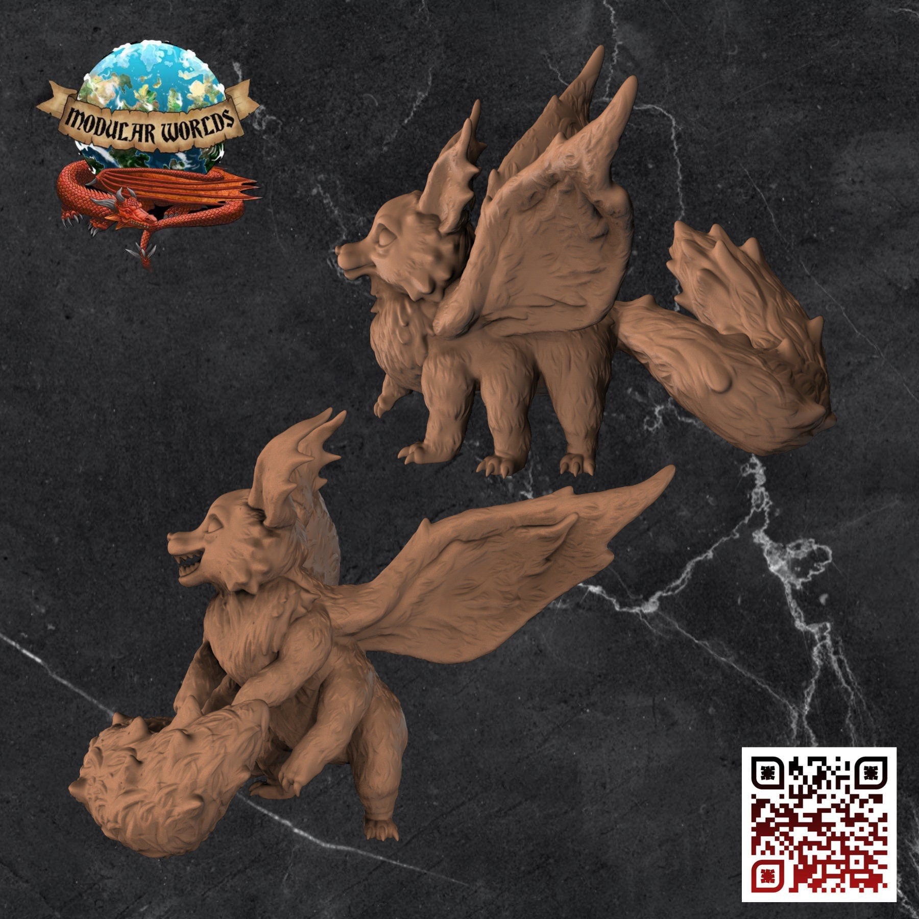 Fey Foxes: Tabletop Gaming Miniature (Resin 3D Print)