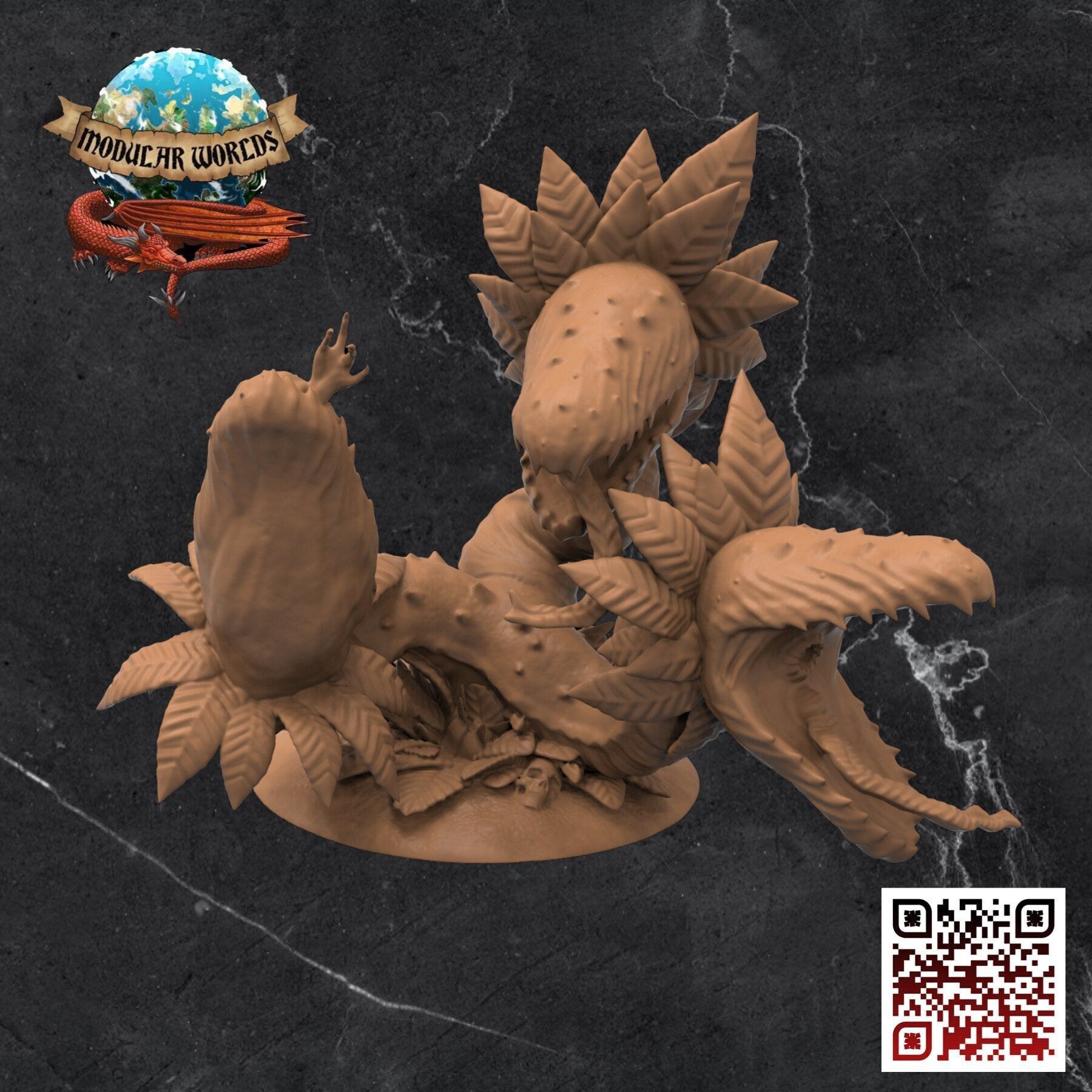 Carnivorous Plant Hydra: Tabletop Gaming Miniature (Resin 3D Print)