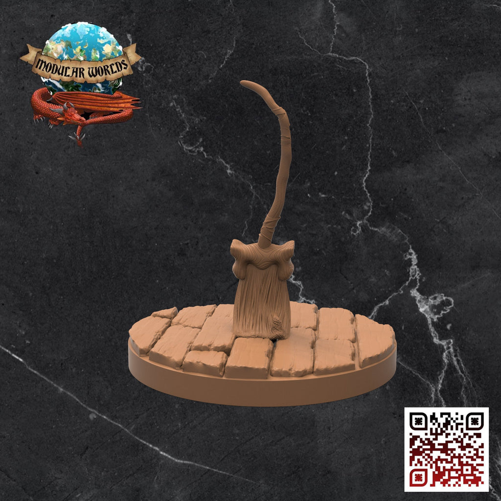 Enchanted Broomstick: Tabletop Gaming Miniature (Resin 3D Print)