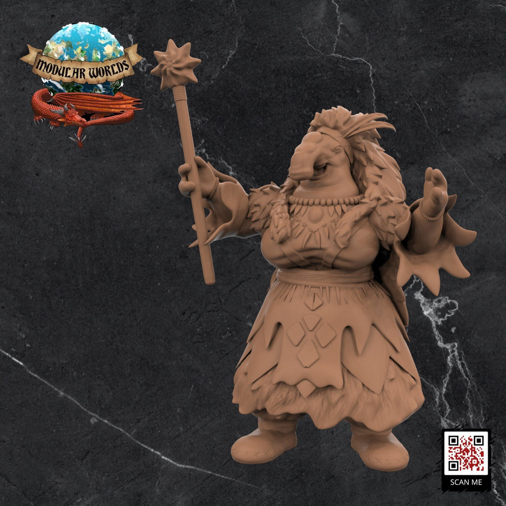 Elephant Seal Shaman: Tabletop Gaming Miniature (Resin 3D Print)