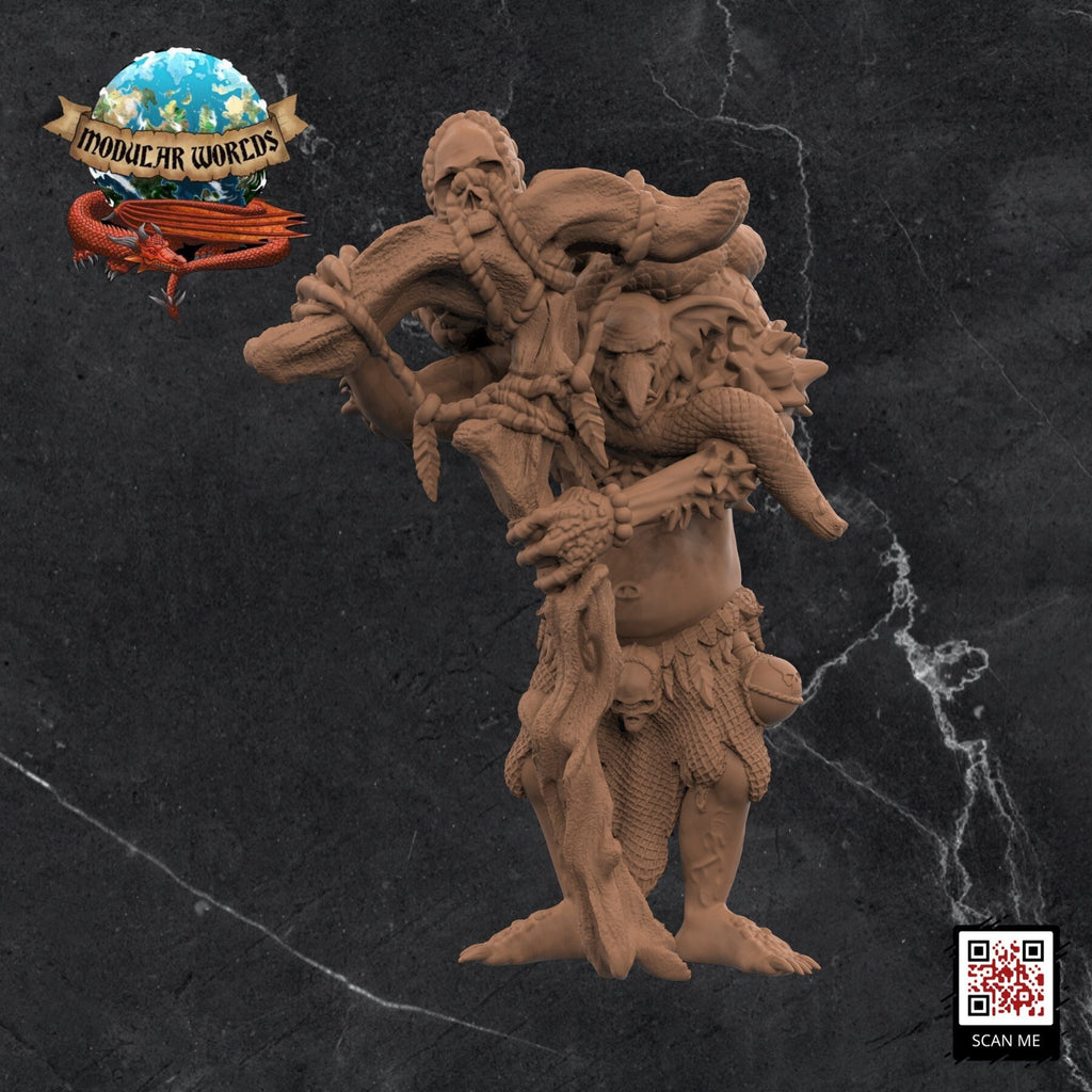 Troll Druid: Tabletop Gaming Miniature (Resin 3D Print)