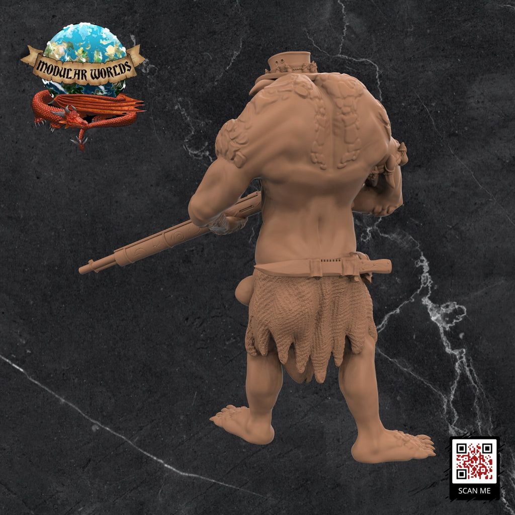 Troll Big Game Hunter: Tabletop Gaming Miniature (Resin 3D Print)