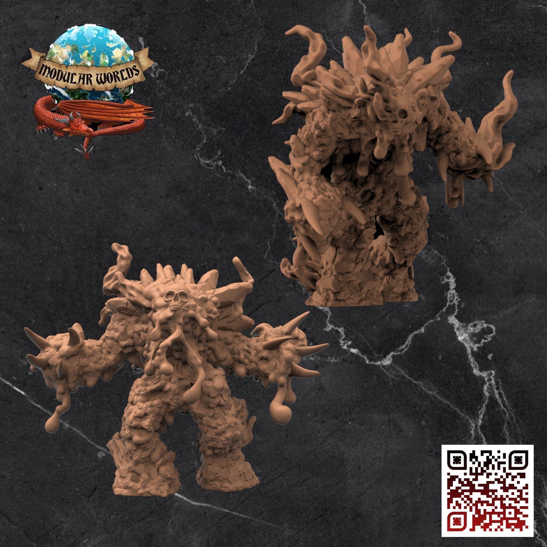 Magma Elemental: Tabletop Gaming Miniature (Resin 3D Print)