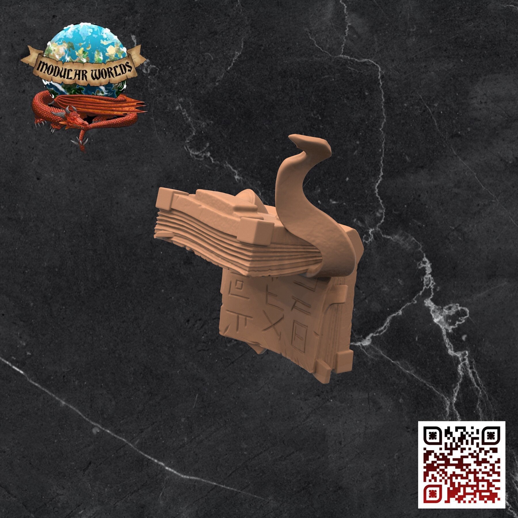 Flying Spellbook: Tabletop Gaming Miniature (Resin 3D Print)