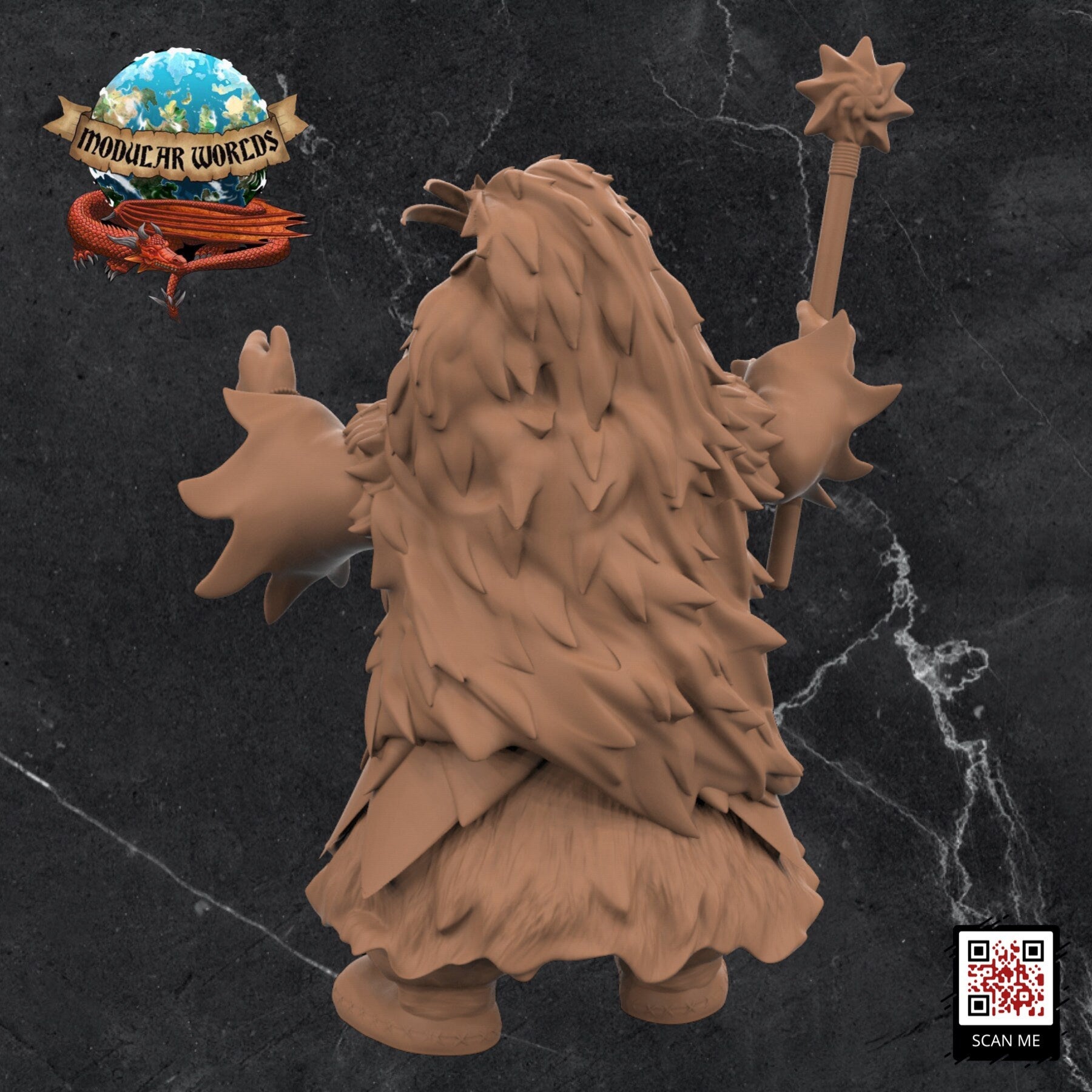 Elephant Seal Shaman: Tabletop Gaming Miniature (Resin 3D Print)