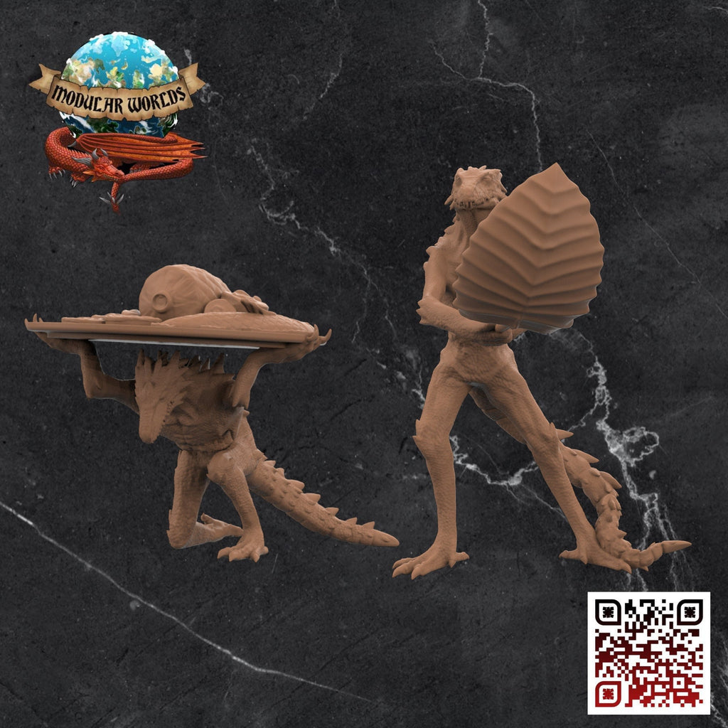 Lizardfolk Slaves (x2): Tabletop Gaming Miniature (Resin 3D Print)