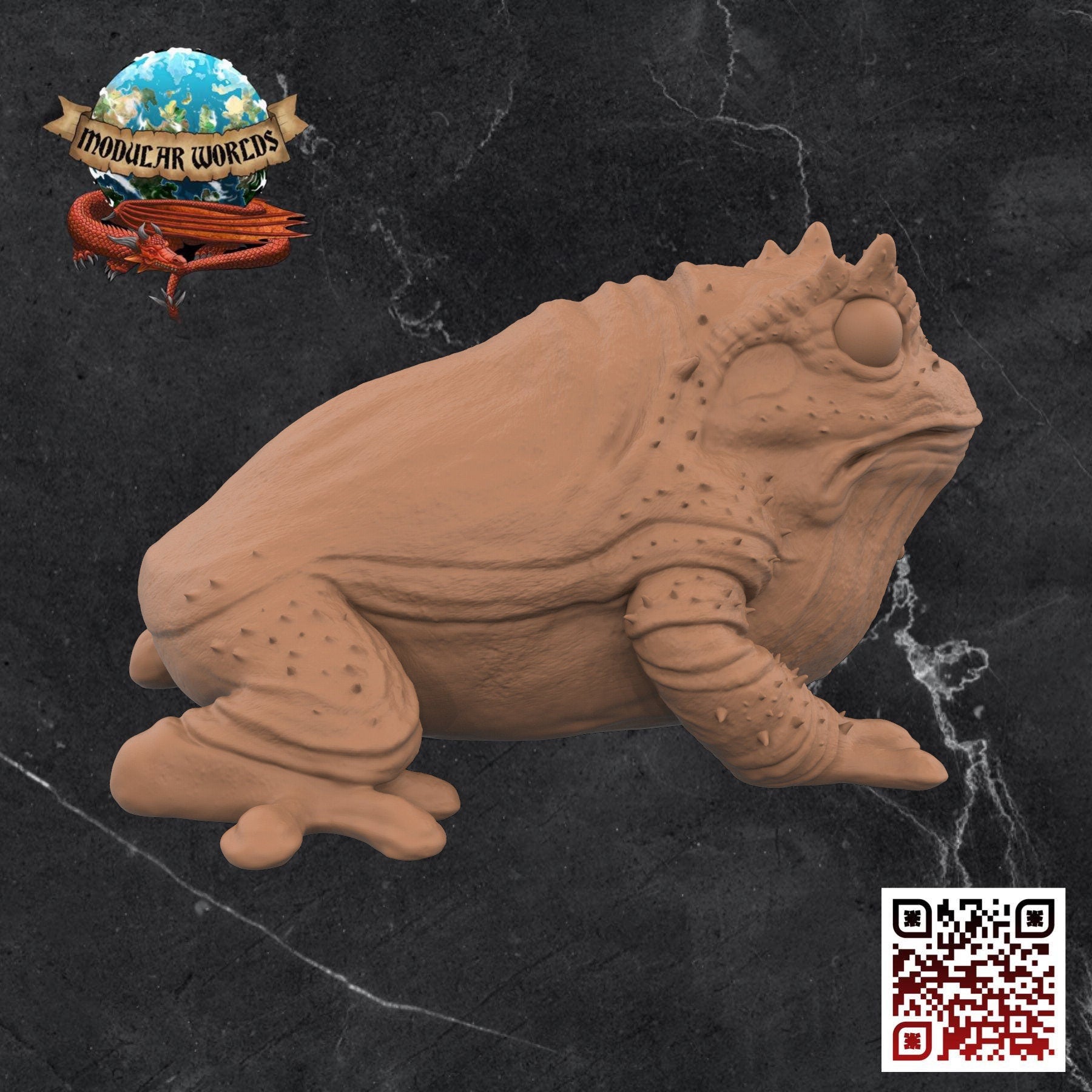 Hogeth Swamp Toad: Tabletop Gaming Miniature (Resin 3D Print)