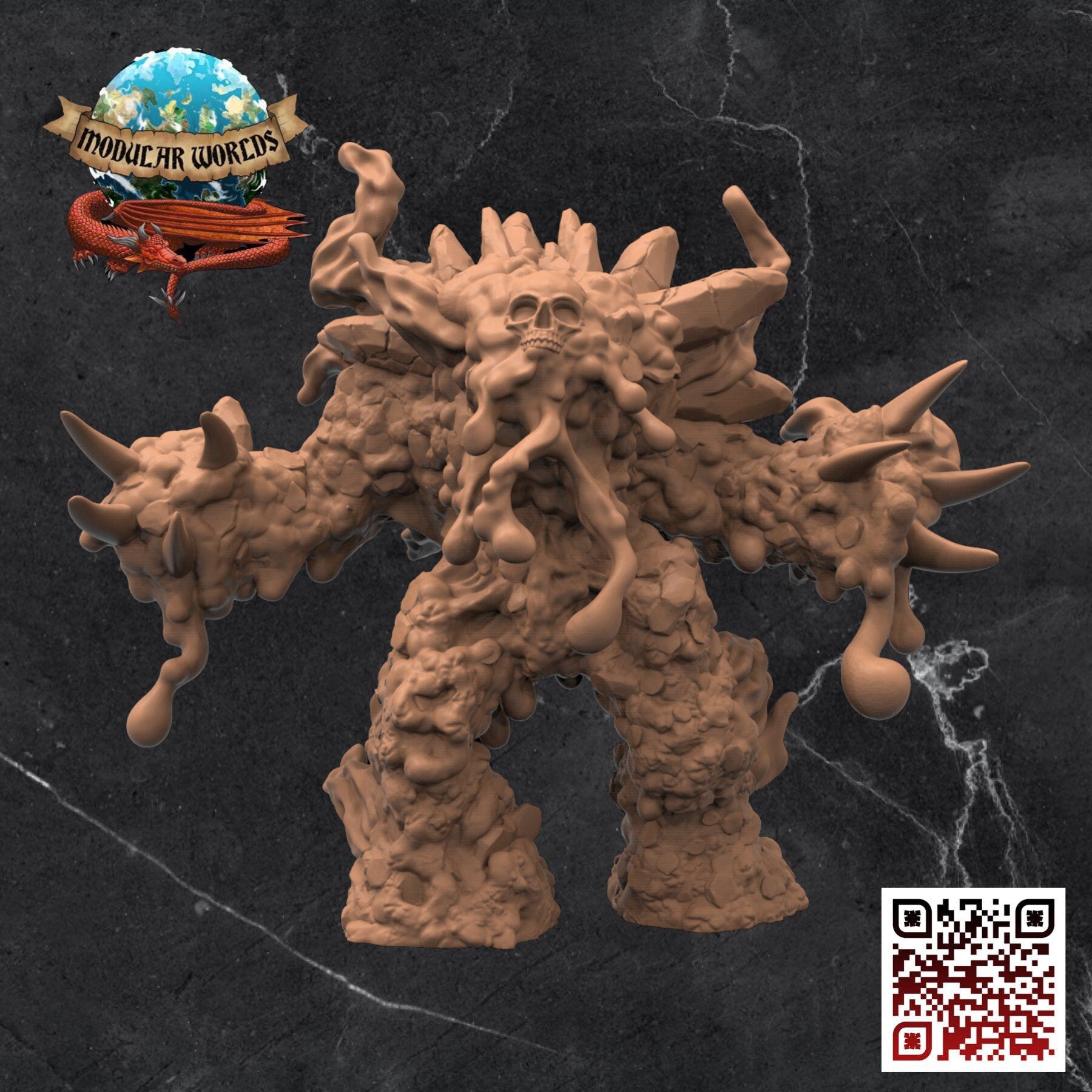 Magma Elemental: Tabletop Gaming Miniature (Resin 3D Print)