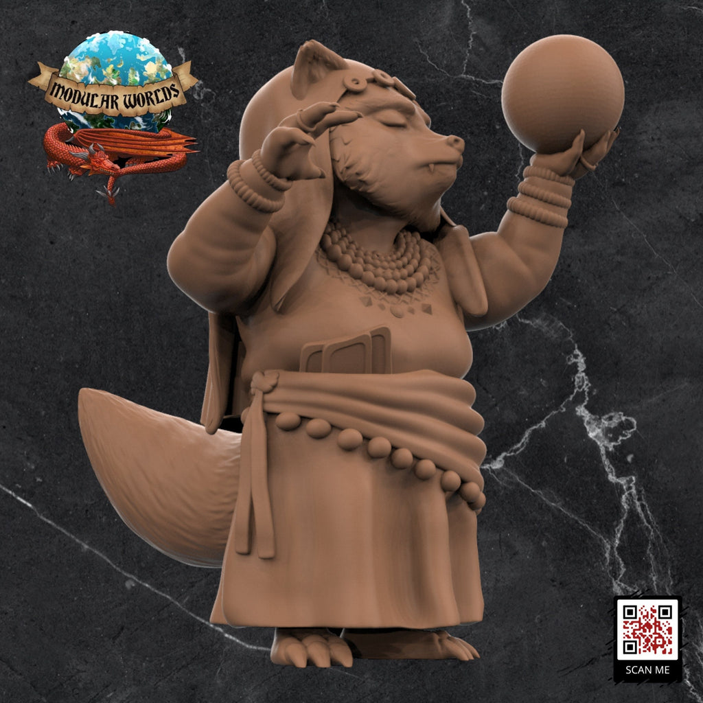 Raccoonfolk Mystic: Tabletop Gaming Miniature (Resin 3D Print)