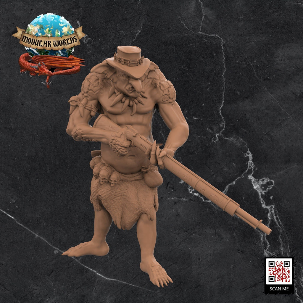 Troll Big Game Hunter: Tabletop Gaming Miniature (Resin 3D Print)