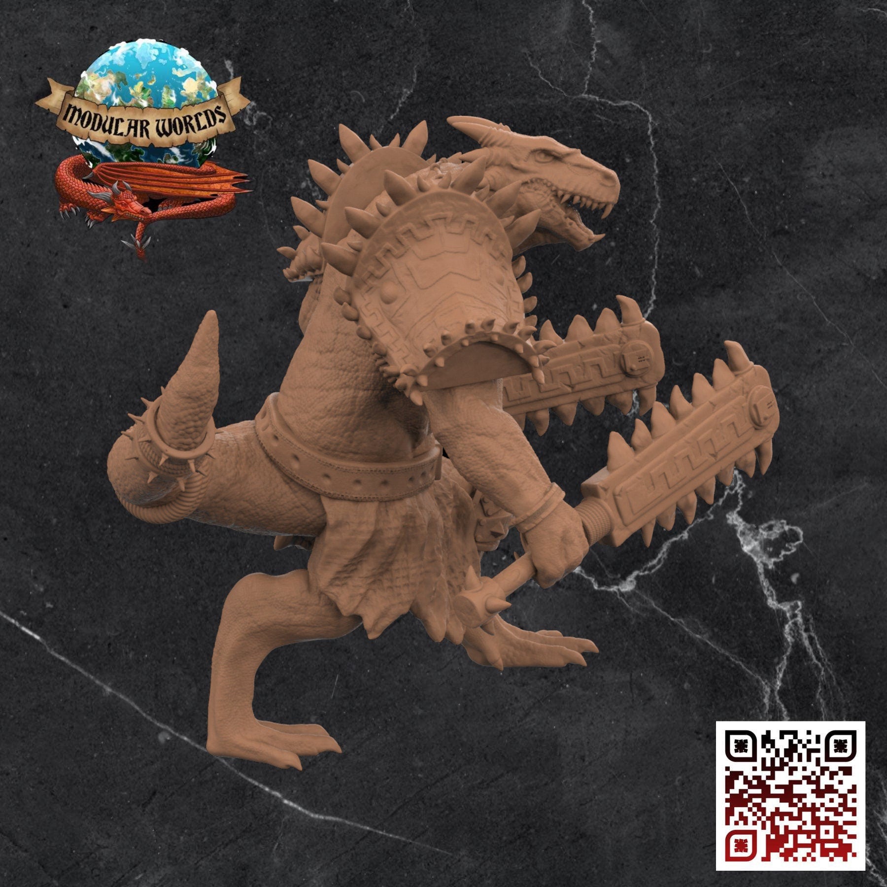 Lizardfolk Berserker: Tabletop Gaming Miniature (Resin 3D Print)