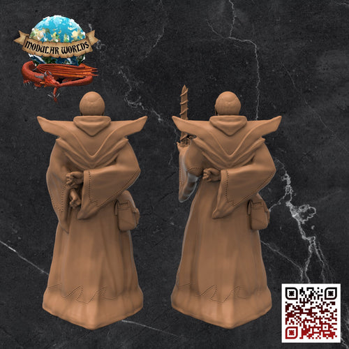 Arthur Glintleaf - Human Priest x 2: Tabletop Gaming Miniature (Resin 3D Print)
