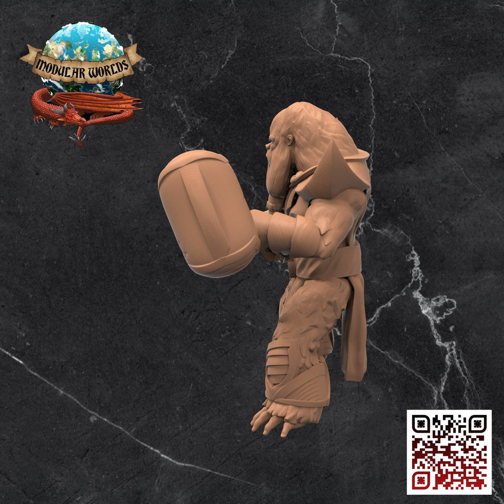 Apefolk Brawler: Tabletop Gaming Miniature (Resin 3D Print)