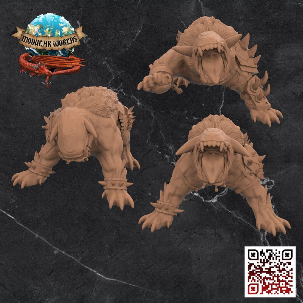 Bloodseeker Hounds (Armoured): Tabletop Gaming Miniature (Resin 3D Print)