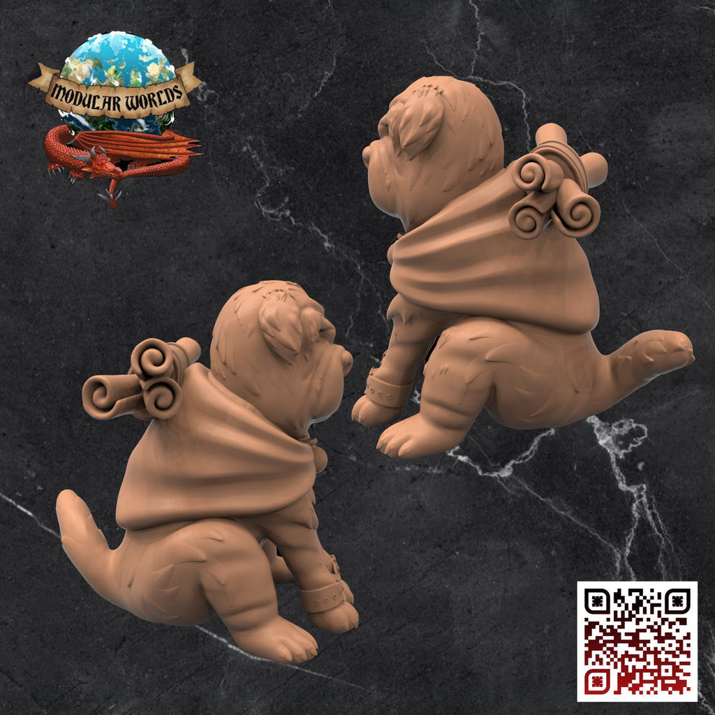 Sharpei Familiar: Tabletop Gaming Miniature (Resin 3D Print)