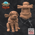 Sharpei Familiar: Tabletop Gaming Miniature (Resin 3D Print)