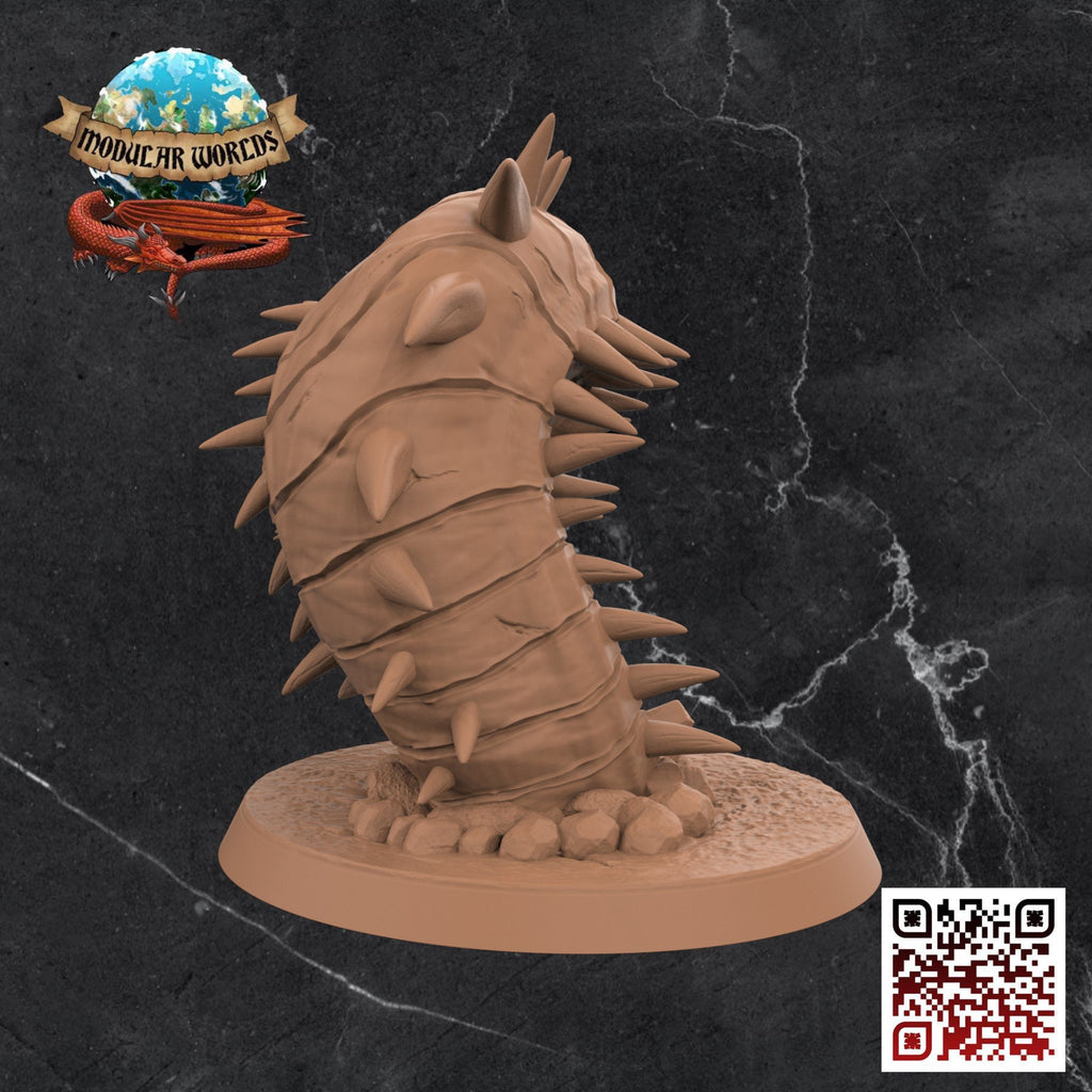 Purple Worm: Tabletop Gaming Miniature (Resin 3D Print)
