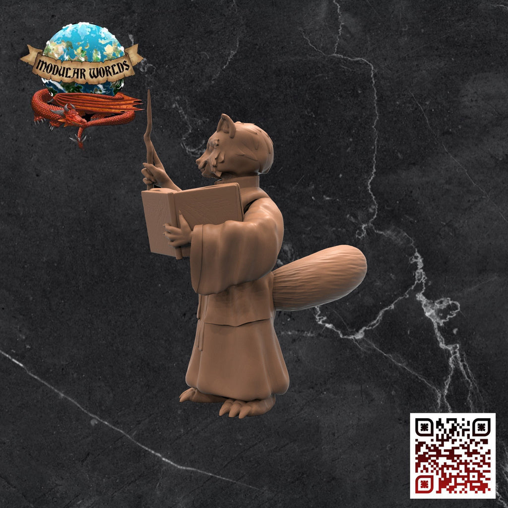 Raccoonfolk Wizard: Tabletop Gaming Miniature (Resin 3D Print)