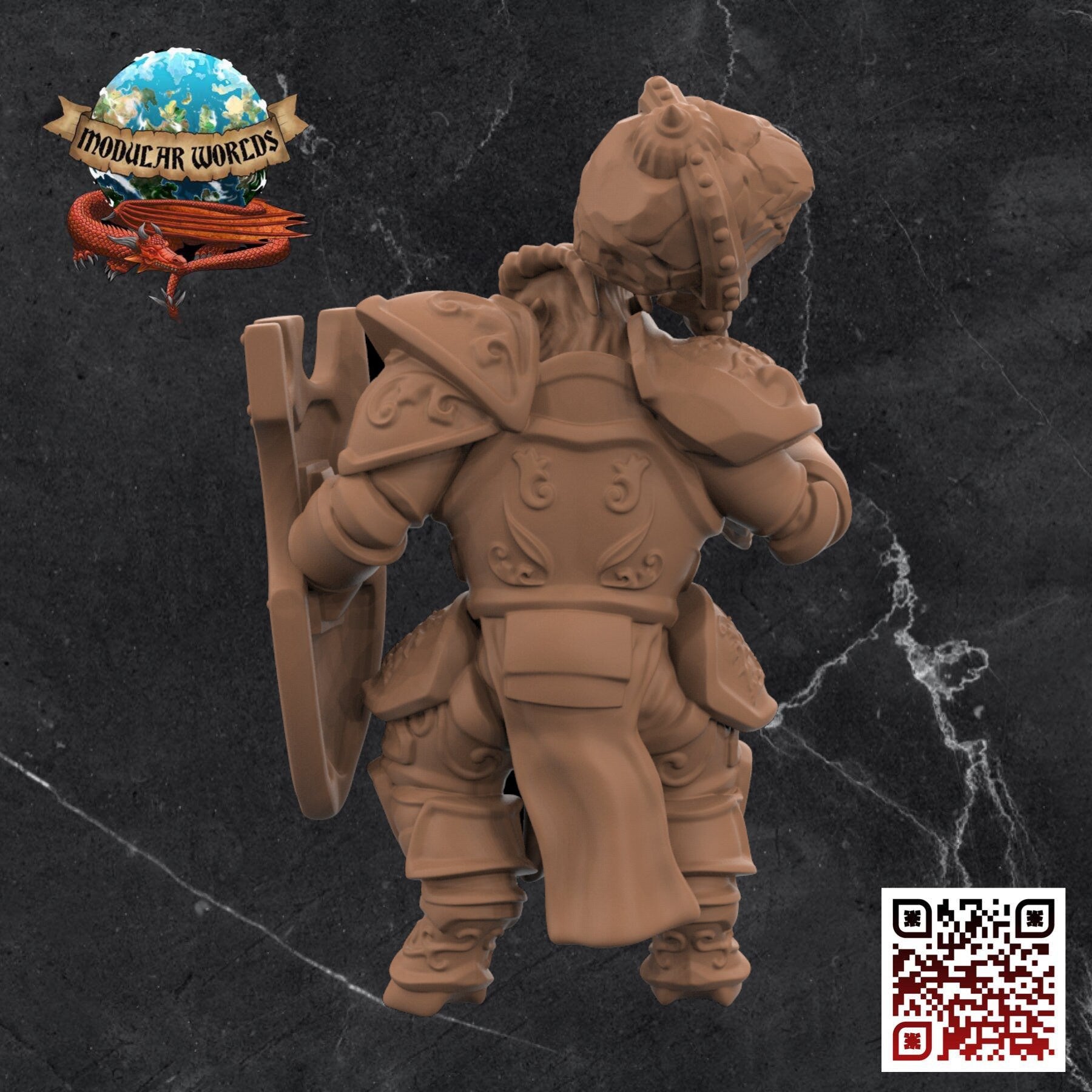 Fawn Paladin: Tabletop Gaming Miniature (Resin 3D Print)
