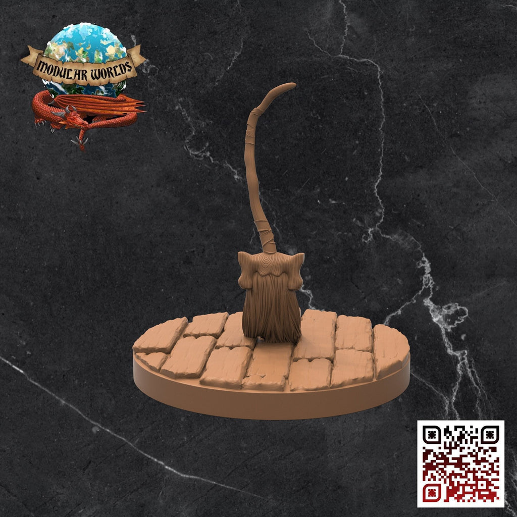 Enchanted Broomstick: Tabletop Gaming Miniature (Resin 3D Print)