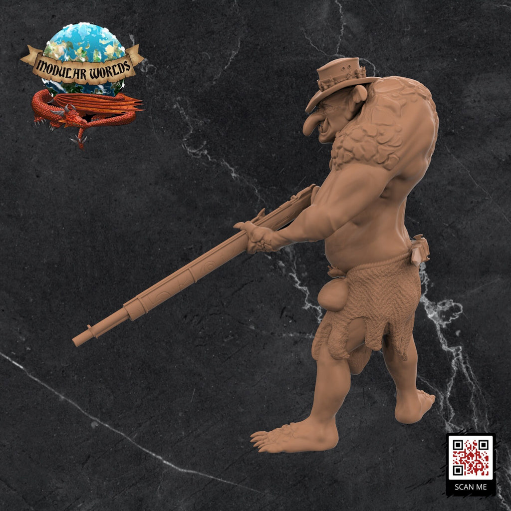 Troll Big Game Hunter: Tabletop Gaming Miniature (Resin 3D Print)