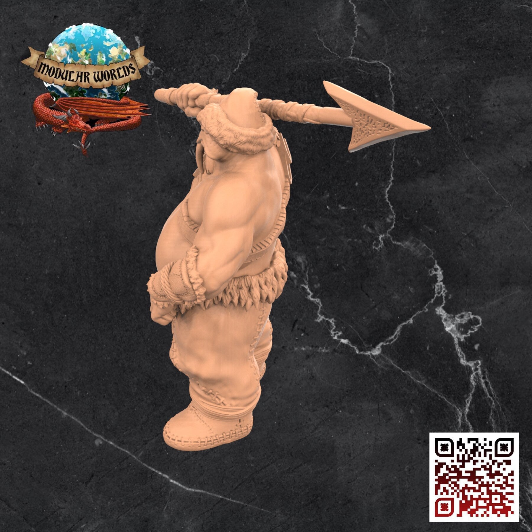 Walrusfolk Soldier : Tabletop Gaming Miniature (Resin 3D Print)