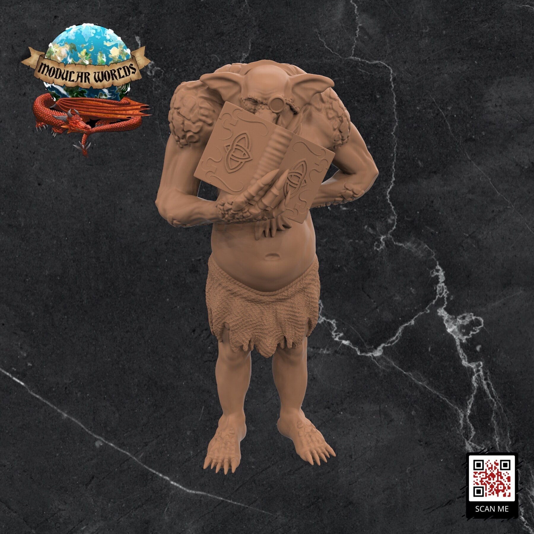 Troll Academist: Tabletop Gaming Miniature (Resin 3D Print)
